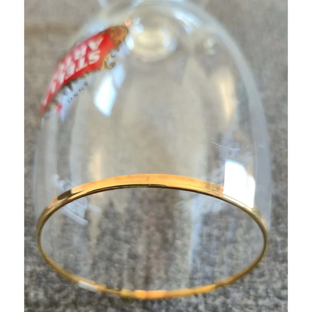 Stella Artois Belgium Beer Glass Chalice 40cl Gold Rim Ritzenhoff Starburst Stem